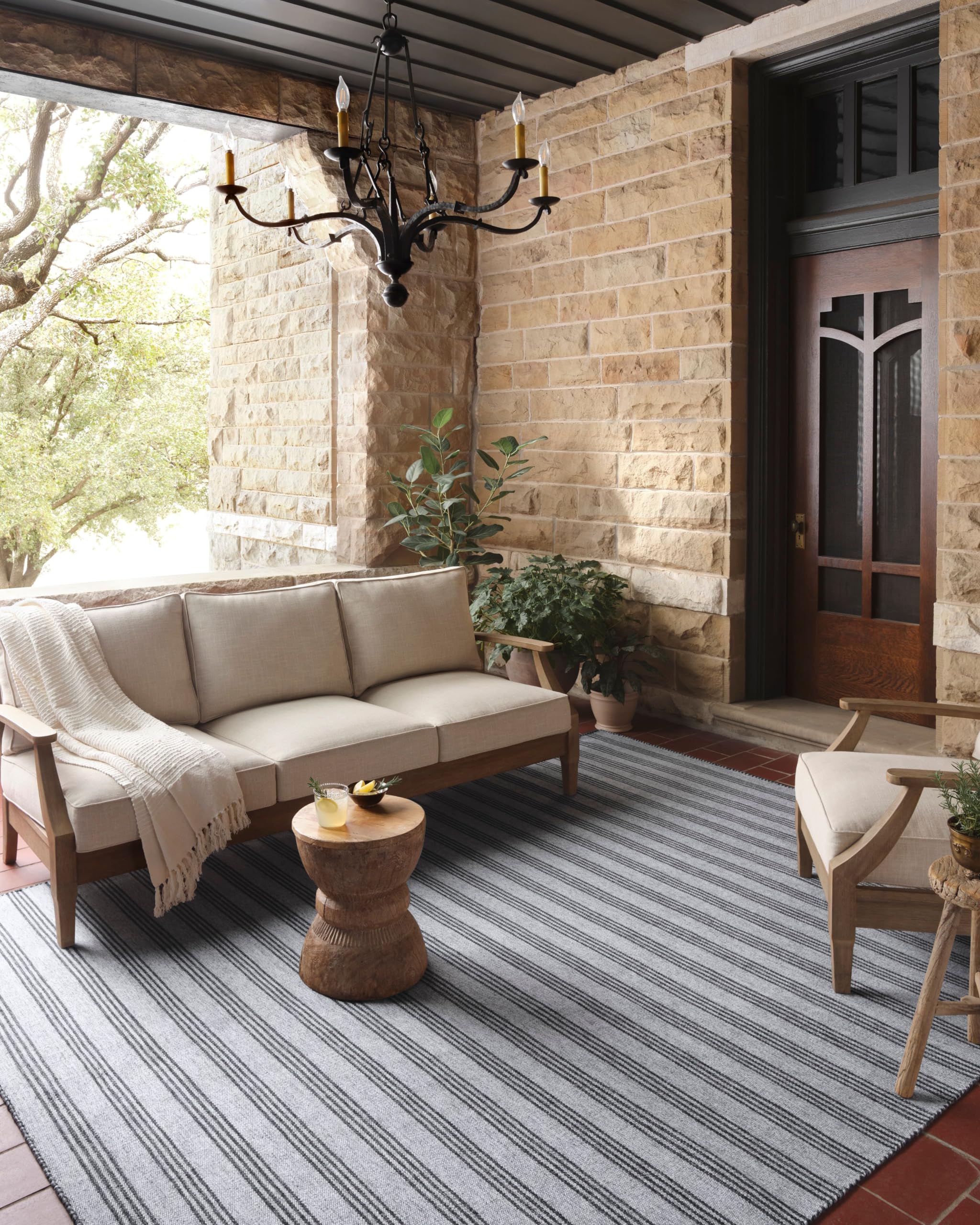 Charlie Dove Charcoal IndoorOutdoor Rug - Durable & Stylish for Any Space