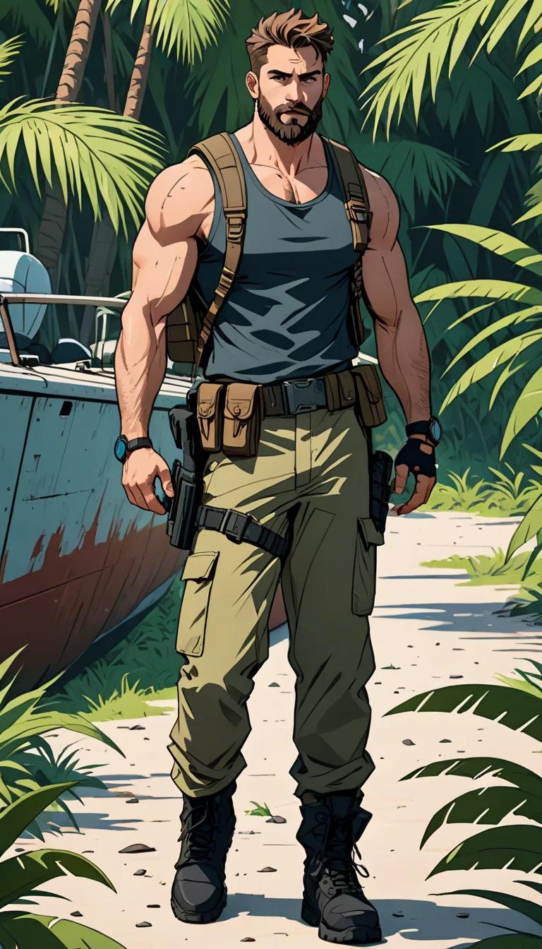 Life on a Deserted Island with an Enemy Female Soldier: Survival and Conflict