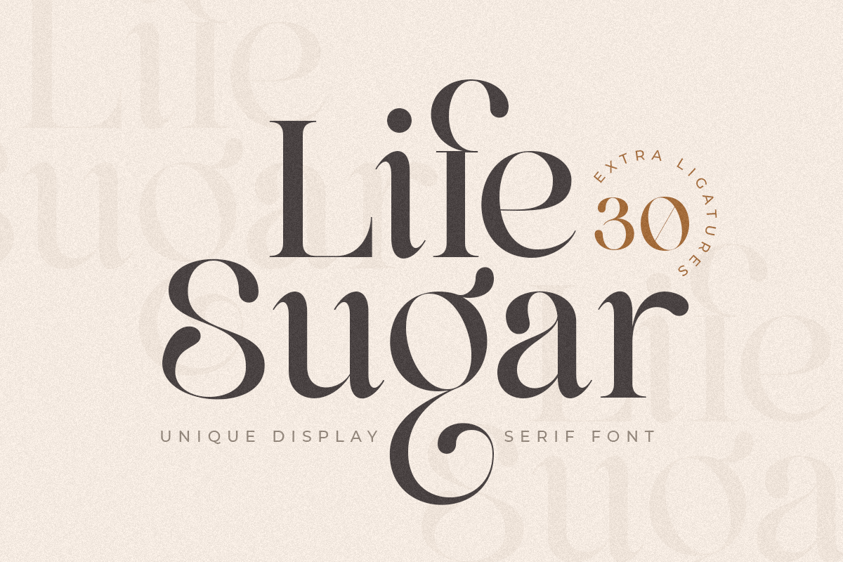 Download Life Sugar Font – Unique Modern Serif for Luxury and Elegance