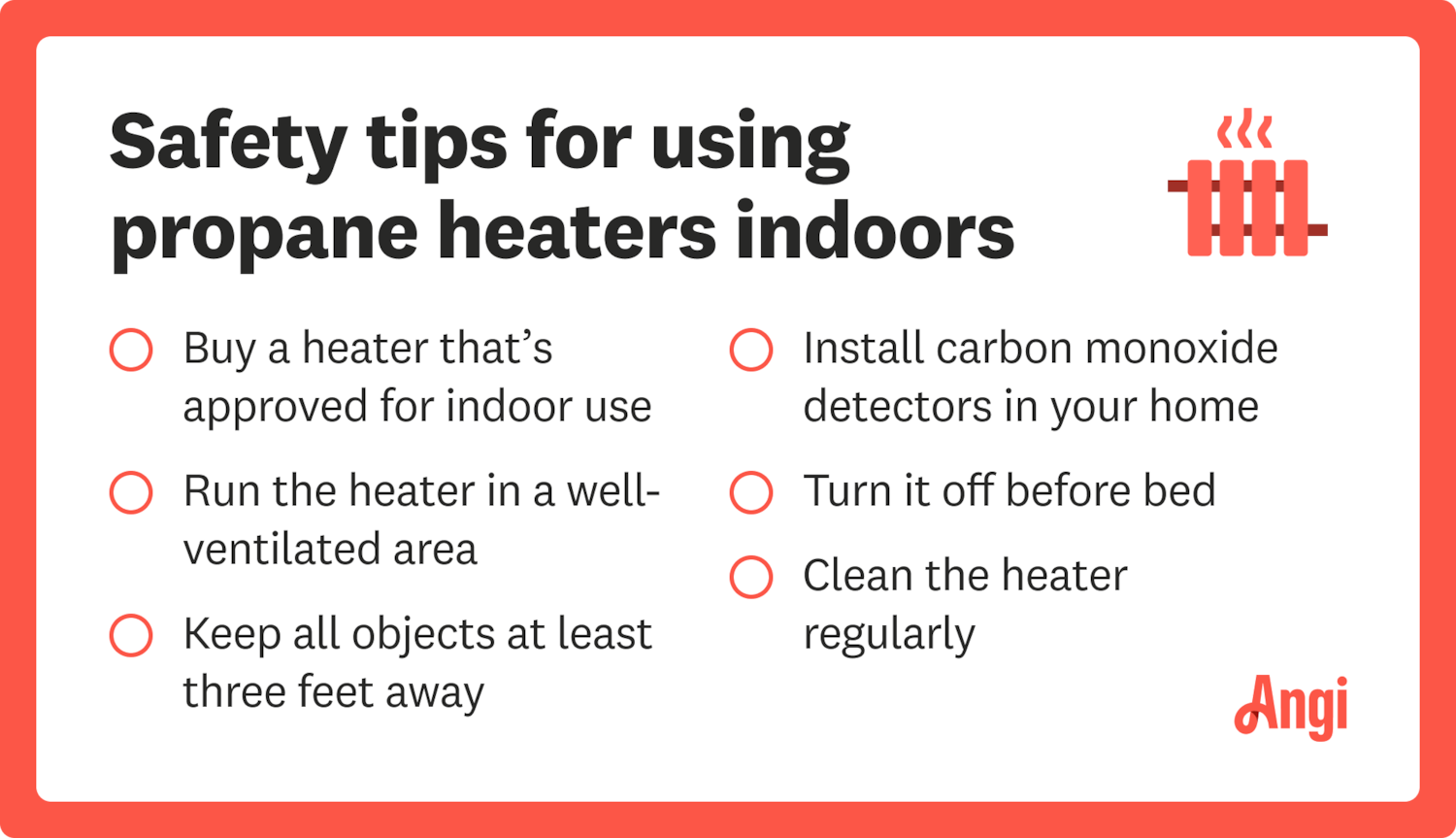 propane heater safety indoors