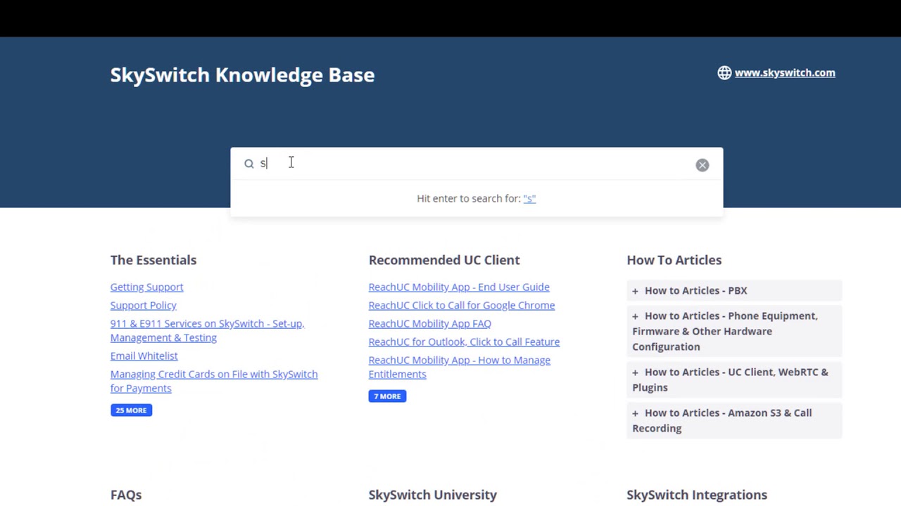 Navigating the SkySwitch Knowledge Base: Tips and Tricks