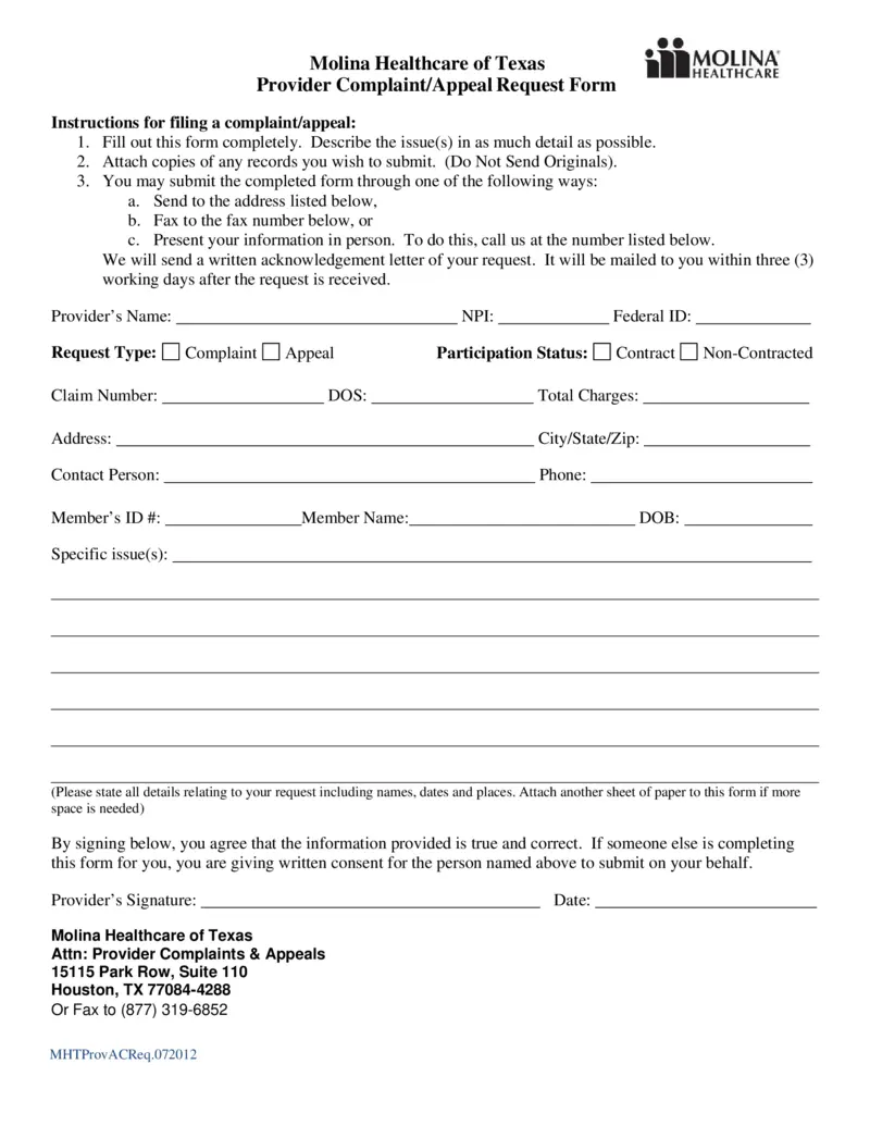 Molina Healthcare Appeal Form: What You Need to Know Today